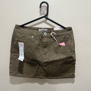 Leopard Print Mini Skirt